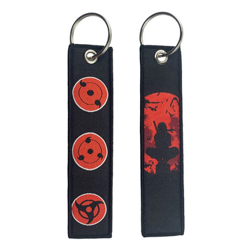 Naruto 'Itachi Mangekyo' Embroidered Keychain