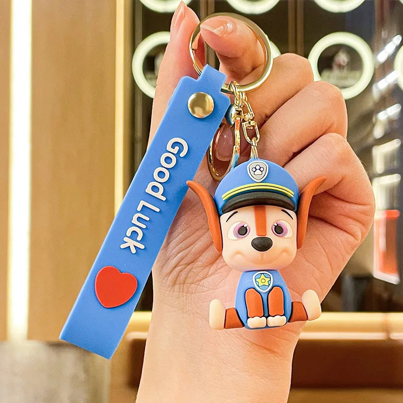 Paw Patrol 'Chase' Keyring PVC Keychain