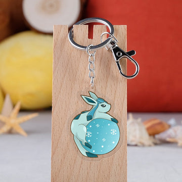 Pokemon 'Snow Glaceon' Keyring Acrylic Keychain