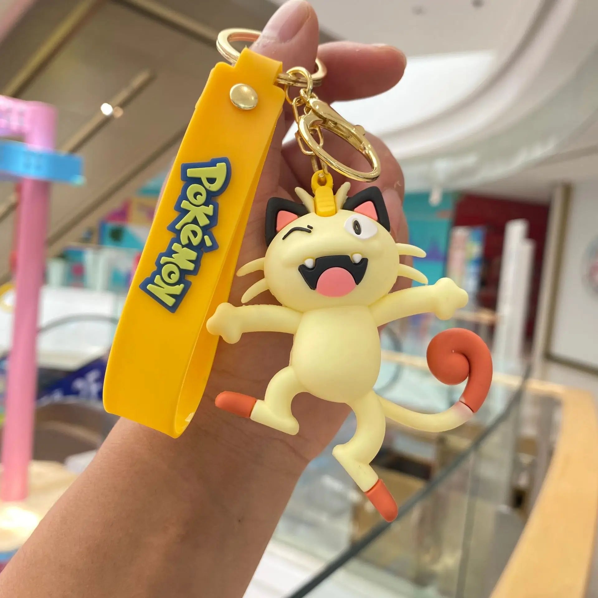 Pokemon 'Meowth' Keyring PVC Keychain