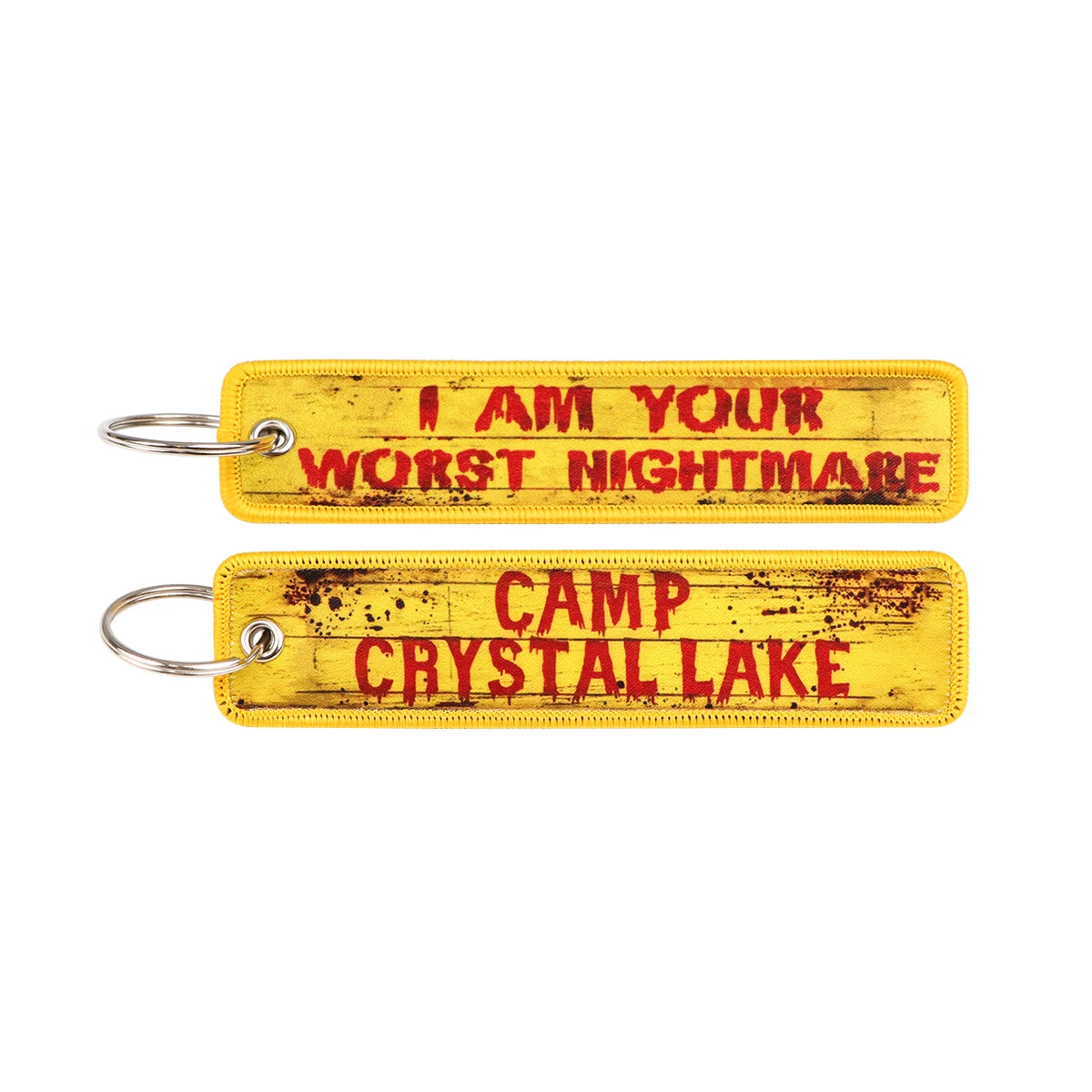 Friday the 13th 'I Am Your Worst Nightmare | Camp Crystal Lake' Embroidered Metal Keychain