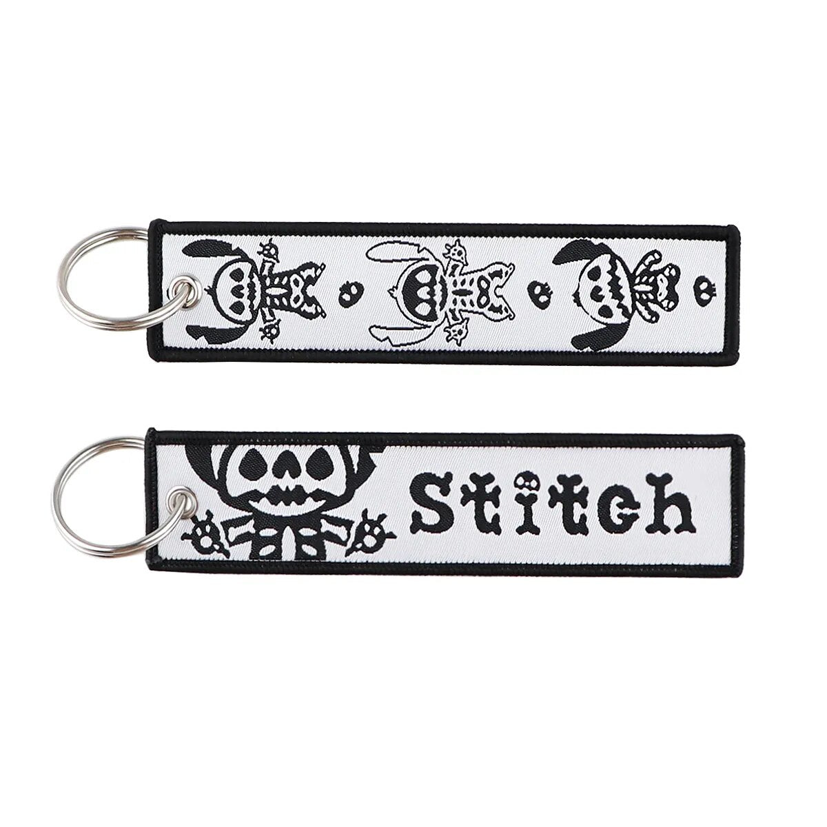 Lilo & Stitch 'Skeleton Stitch' Embroidered Keychain