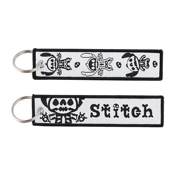 Lilo & Stitch 'Skeleton Stitch' Embroidered Keychain