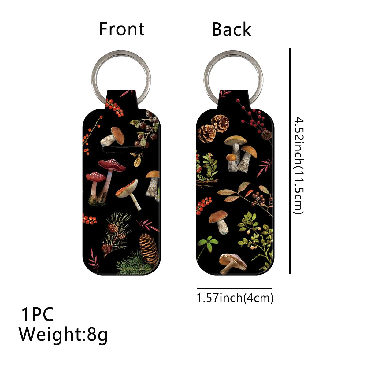 Art of Nature Herbs and Mushrooms Lipstick Holder Keychain