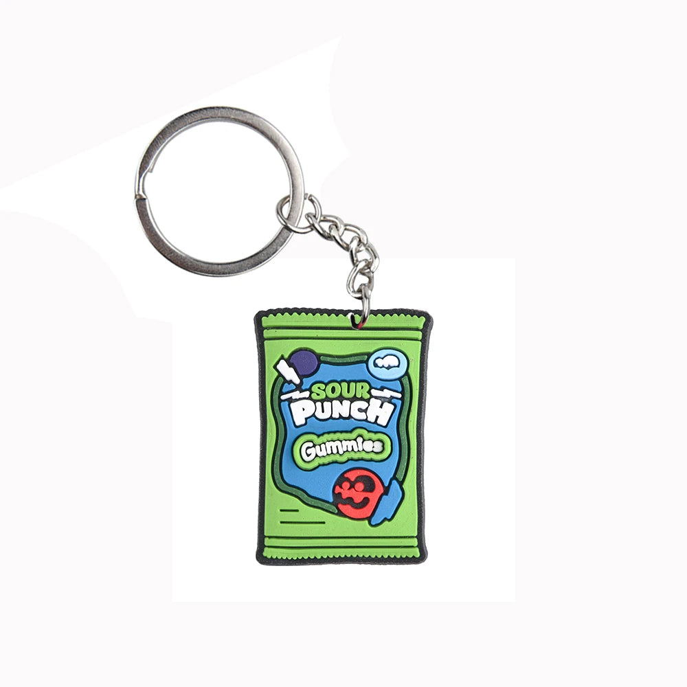 'Sour Punch Gummies' Keyring Rubber Keychain