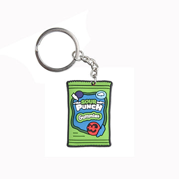 'Sour Punch Gummies' Keyring Rubber Keychain