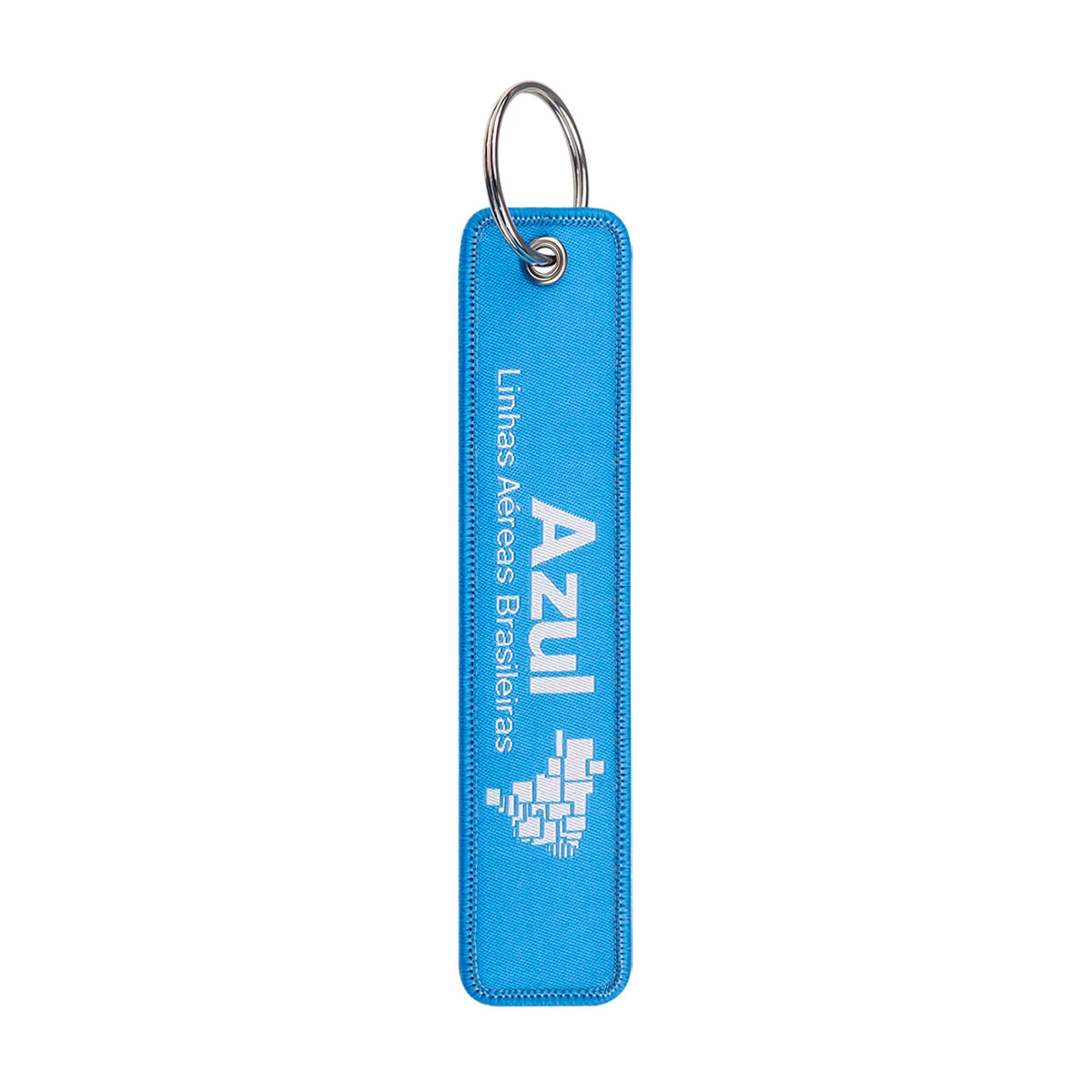 Airline Tag 'Azul Brazilian Airlines' Embroidered Keyring Keychain
