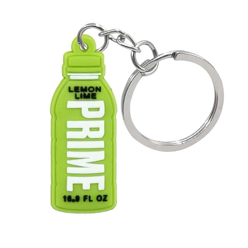 Prime 'Lemon Lime' Keyring Silicone Keychain