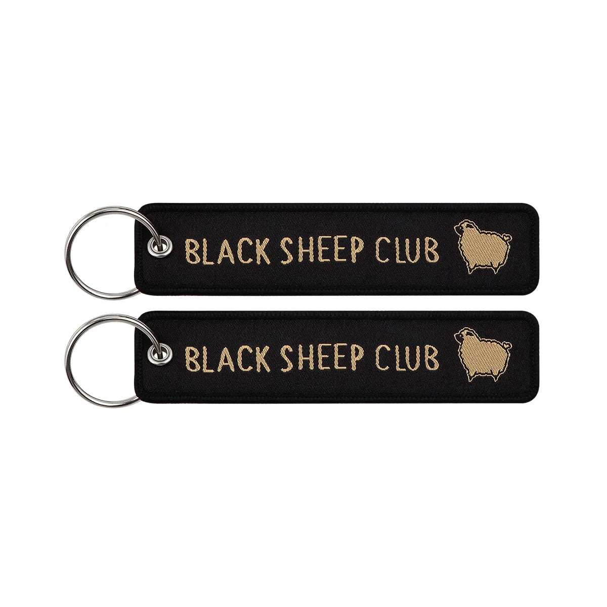 Black Sheep Club Embroidered Keyring Keychain