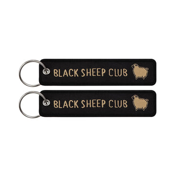 Black Sheep Club Embroidered Keyring Keychain