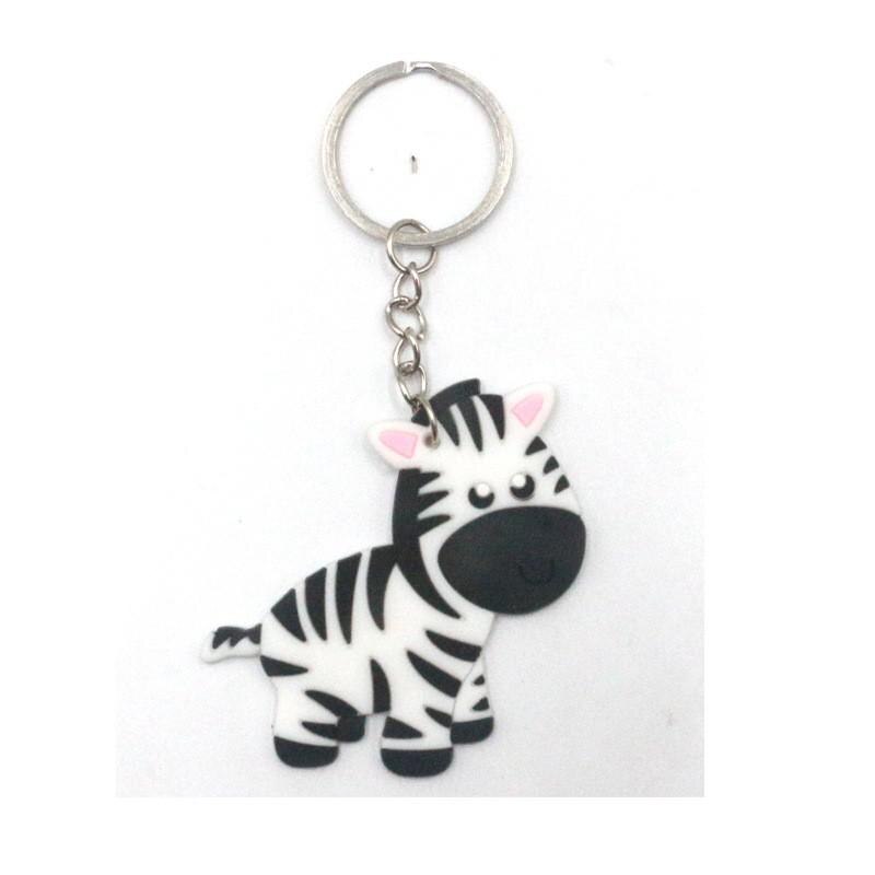Cartoons 'Cute Zebra' Keyring Silicone Keychain