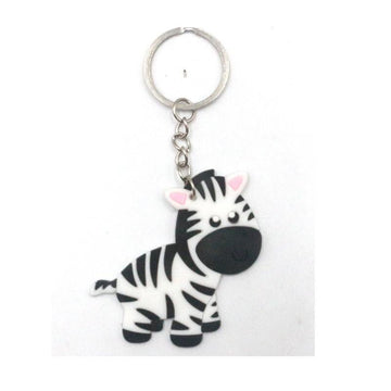 Cartoons 'Cute Zebra' Keyring Silicone Keychain