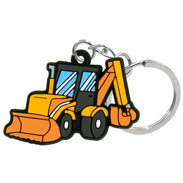 'Excavator Dozer' Keyring PVC Keychain