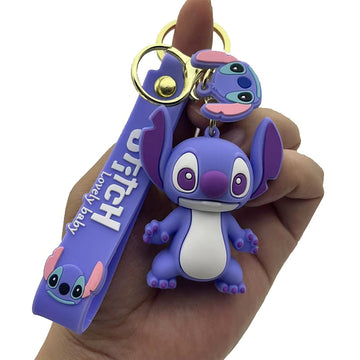 Lilo & Stitch 'Violet | Stitch' Keyring Silicone Keychain