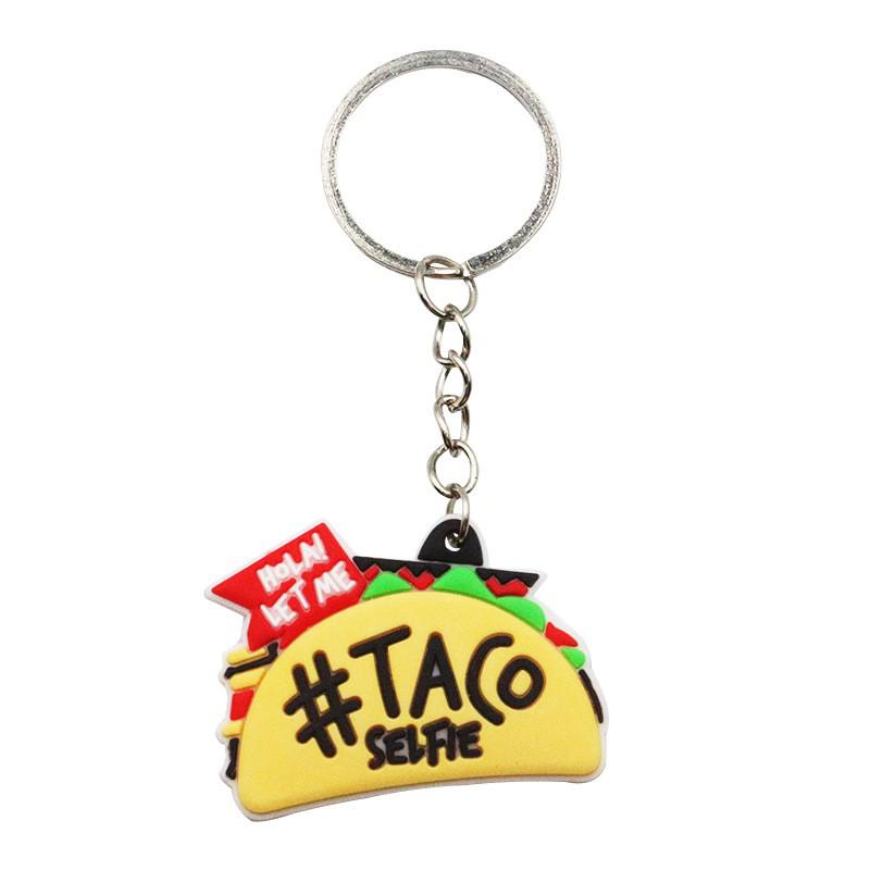 Mexican Taco Keyring Silicone Keychain