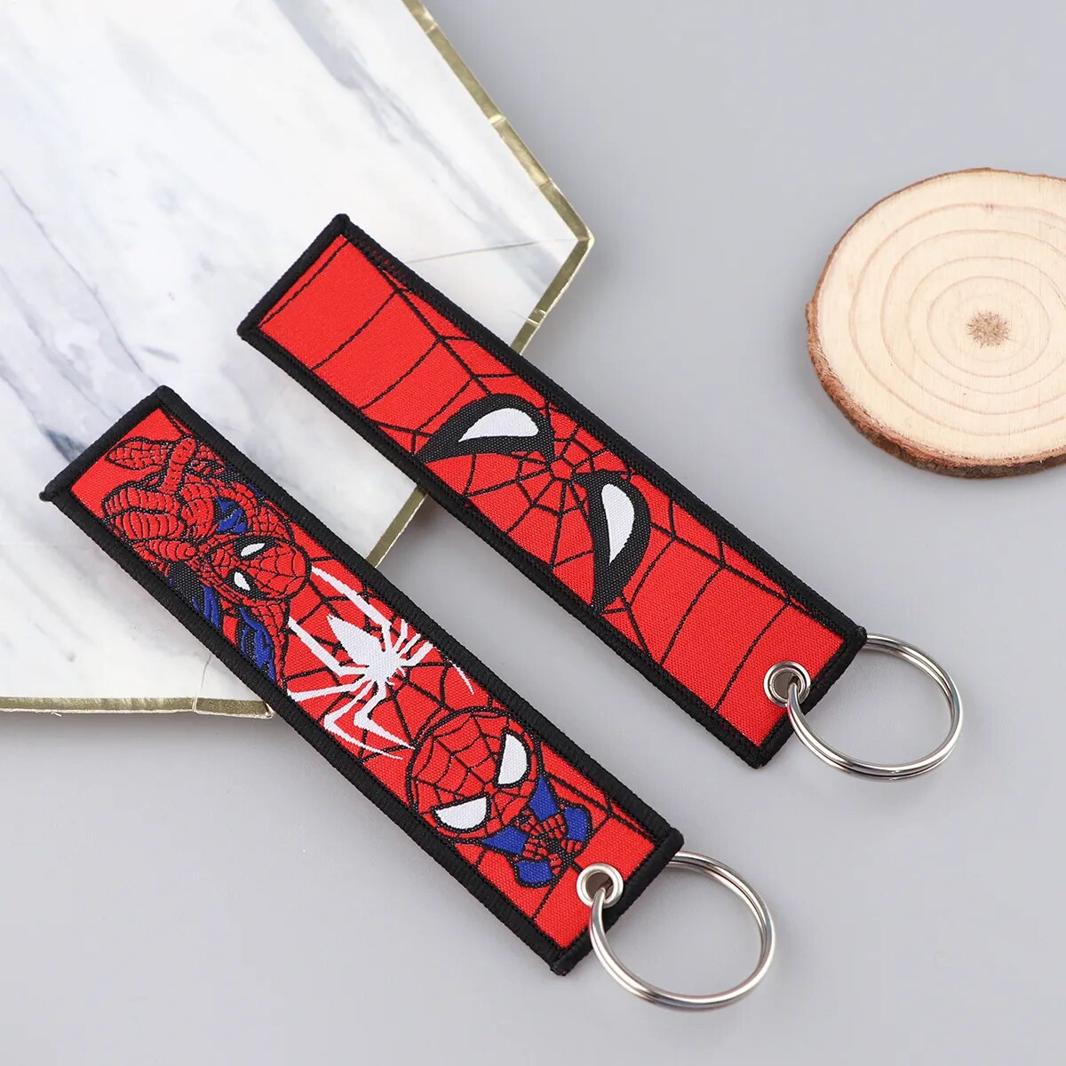 Spider-Man Embroidered Keychain