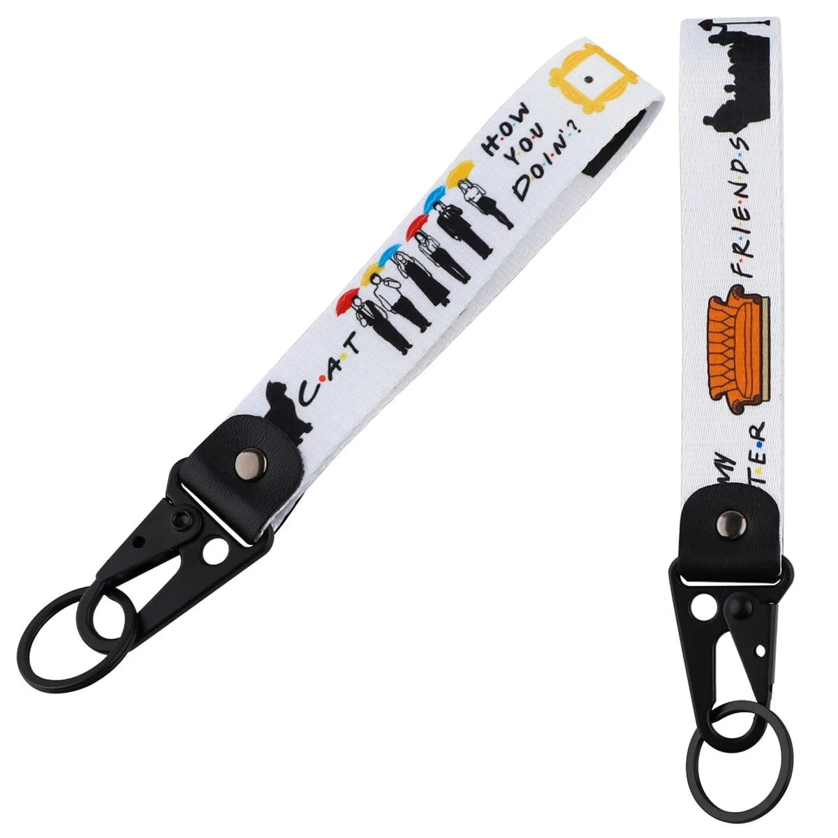 Friends 'Company' Wrist Lanyard Keychain with Keyring Clip