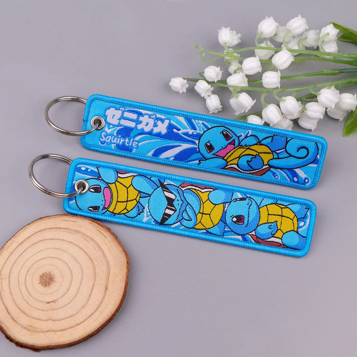 Pokemon 'Kawaii Squirtle' Embroidered Keyring Keychain