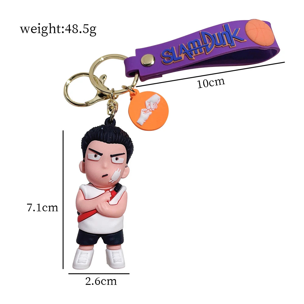 Slam Dunk ‘Hisashi Mitsui | White Shirt' Silicone Keyring Keychain