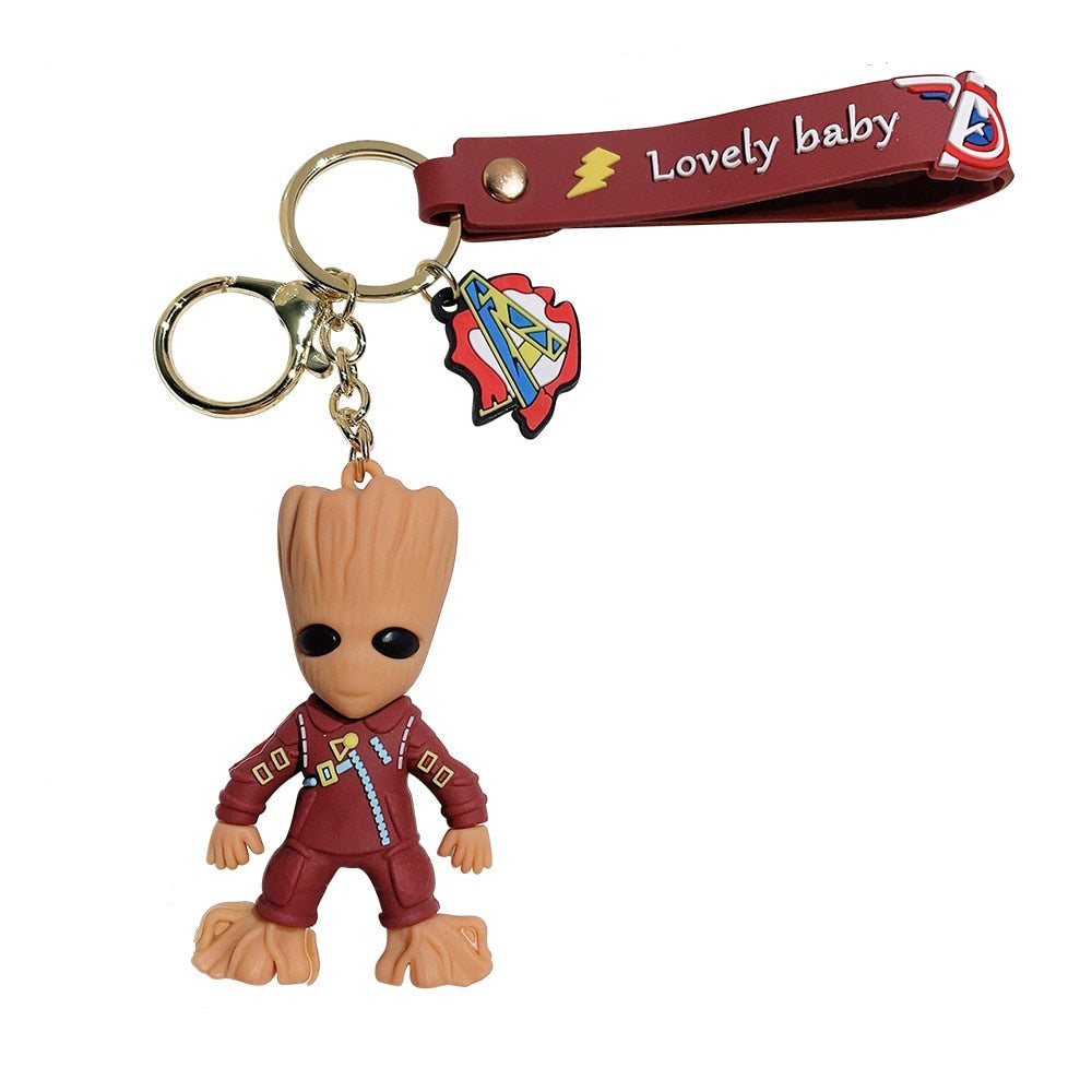 Guardians of the Galaxy 'Groot | Brown Ravager ' Keyring Silicone Keychain