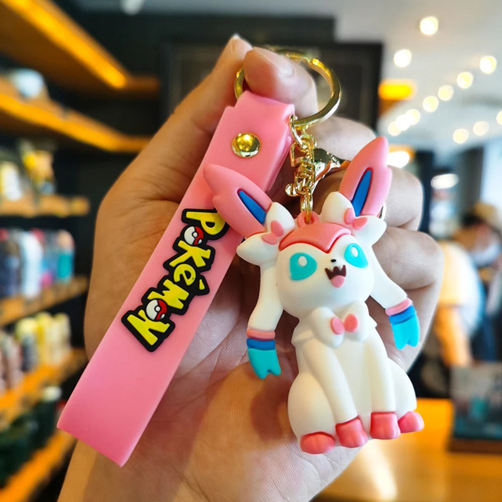 Pokemon 'Sylveon' Keyring Rubber Keychain