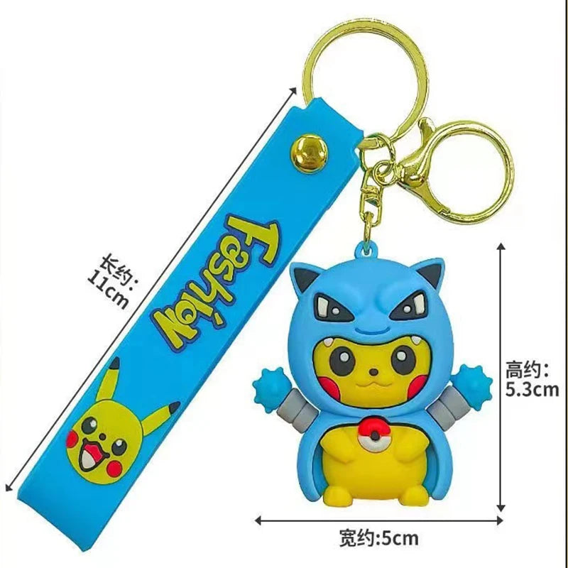Pokemon 'Pikachu x Blastoise Cape' PVC Keyring Keychain