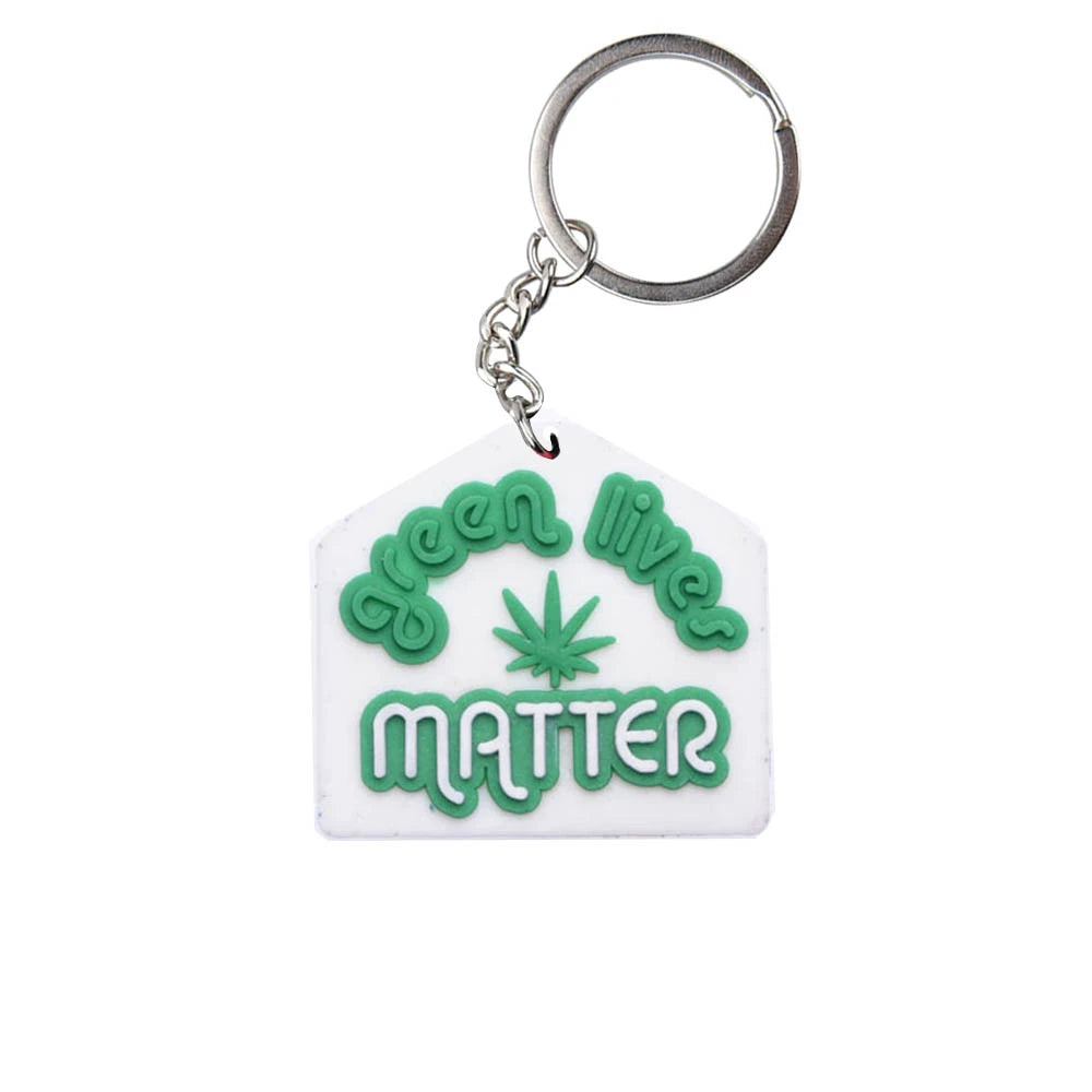 'Green Lives Matter' Keyring Rubber Keychain