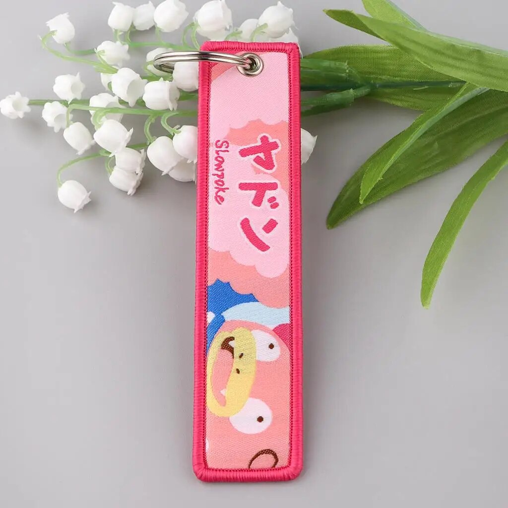 Pokemon 'Slowpoke' Embroidered Keychain