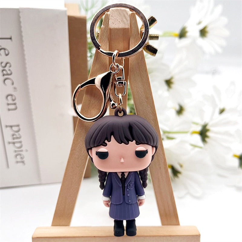 Addams Family 'Wednesday | Fierce Chibi' Keyring Resin Keychain