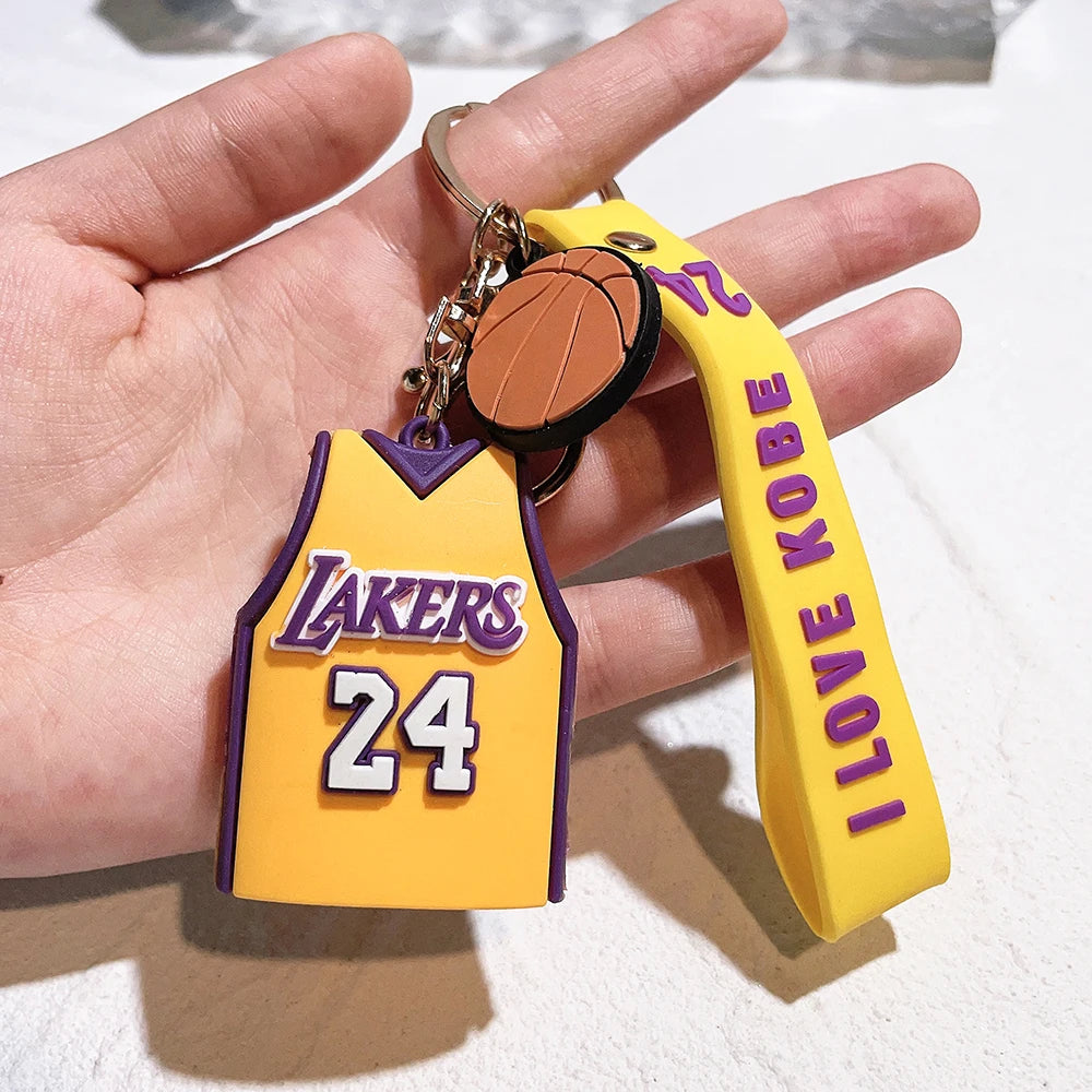 Basketball Jersey 'Lakers 24 | I Love Kobe 24' Keyring Silicone Keychain