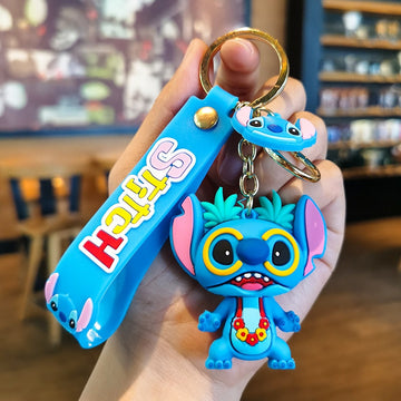 Lilo & Stitch 'Hawaiian Stitch' Keyring Silicone Keychain