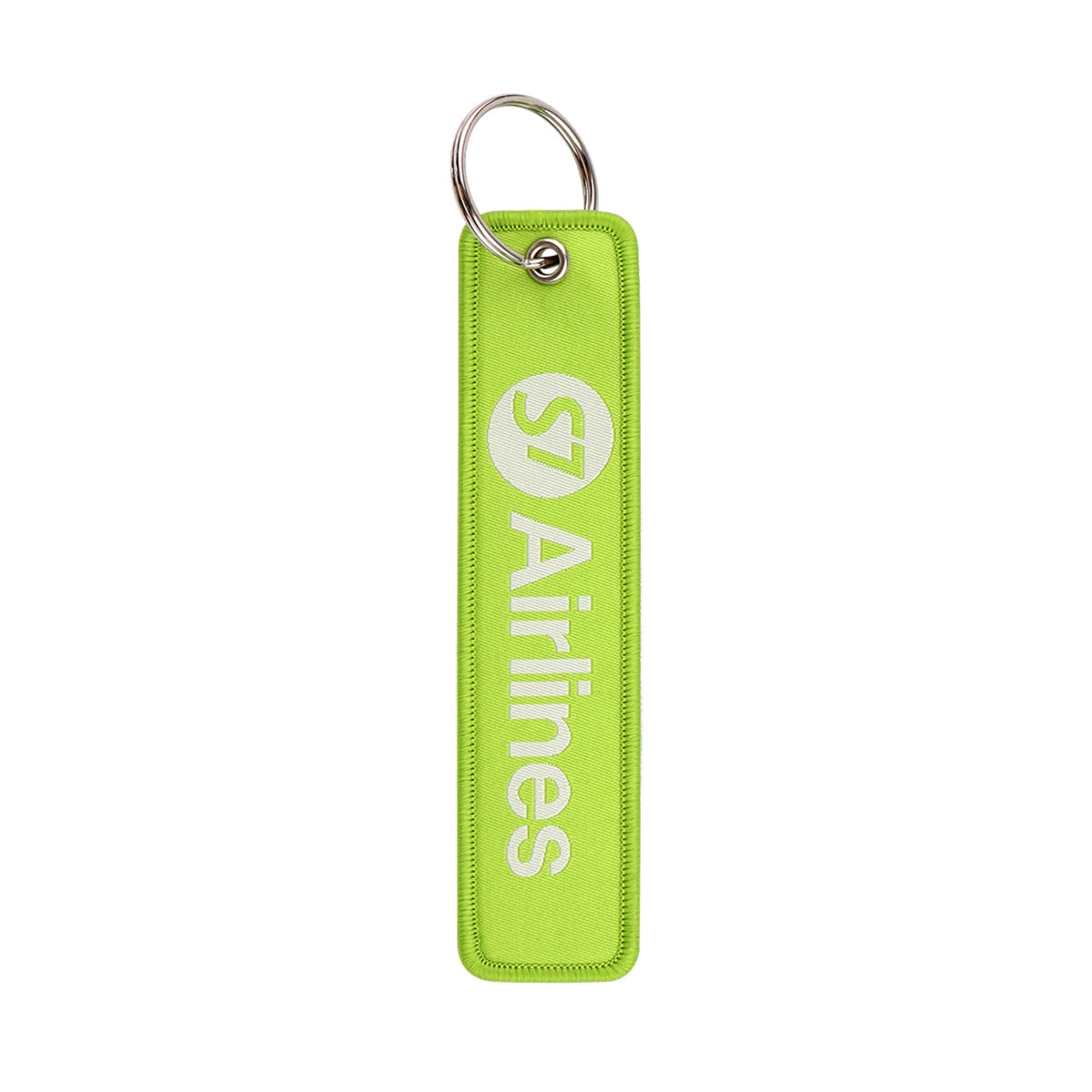 Airline Tag 'S7 Airlines' Embroidered Keyring Keychain