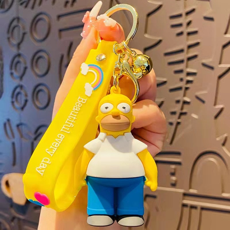 The Simpsons 'Homer Simpson' Keyring Rubber Keychains