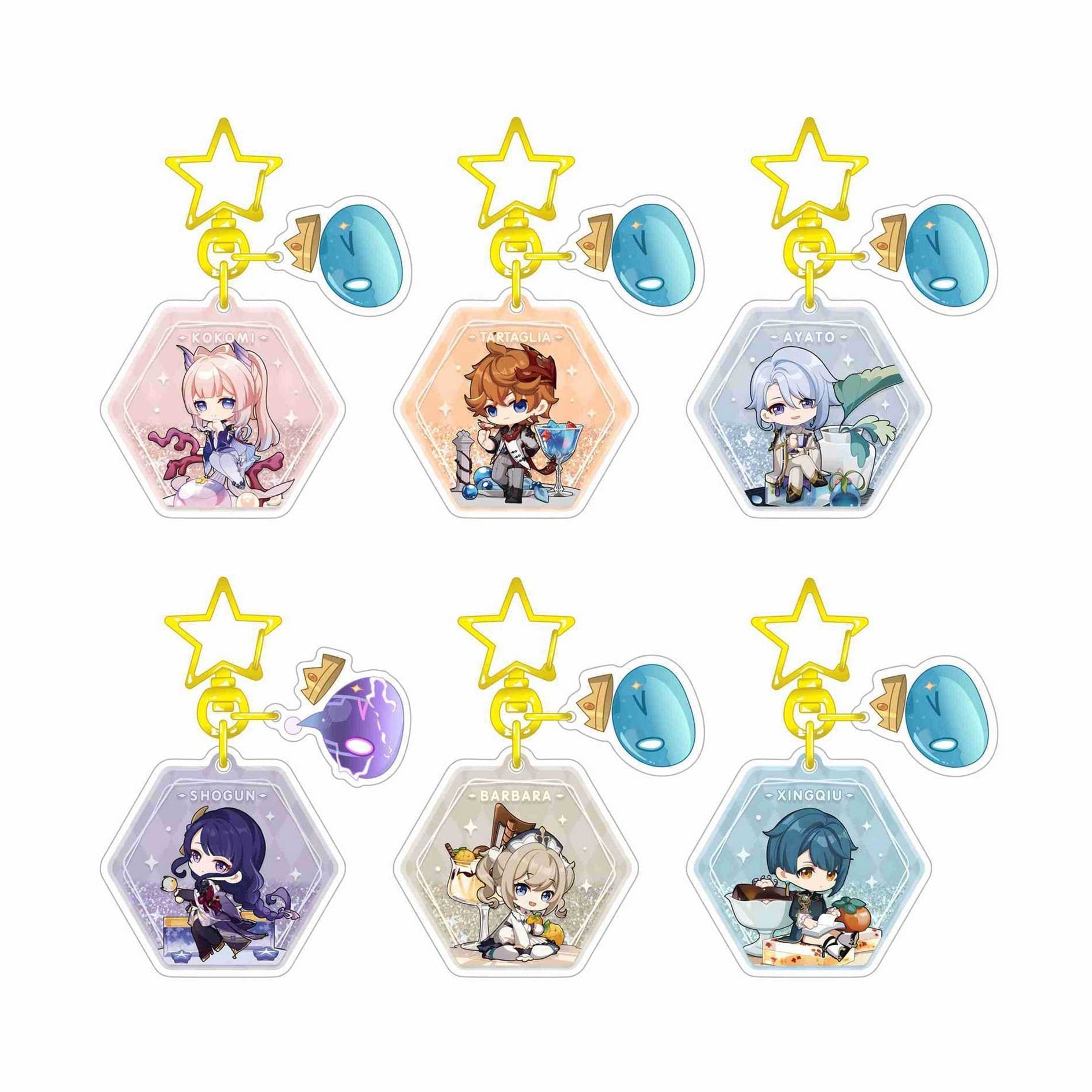 Genshin Impact 'Tartaglia' Keyring Plastic Keychain