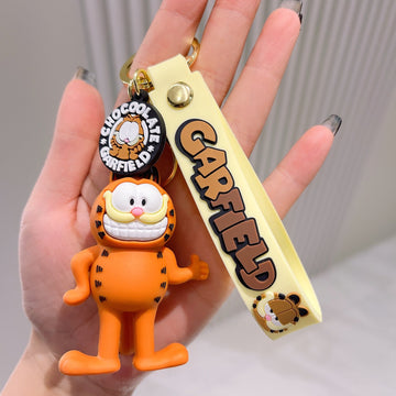 Garfield 'The Lazy Cat' Keyring PVC Keychain