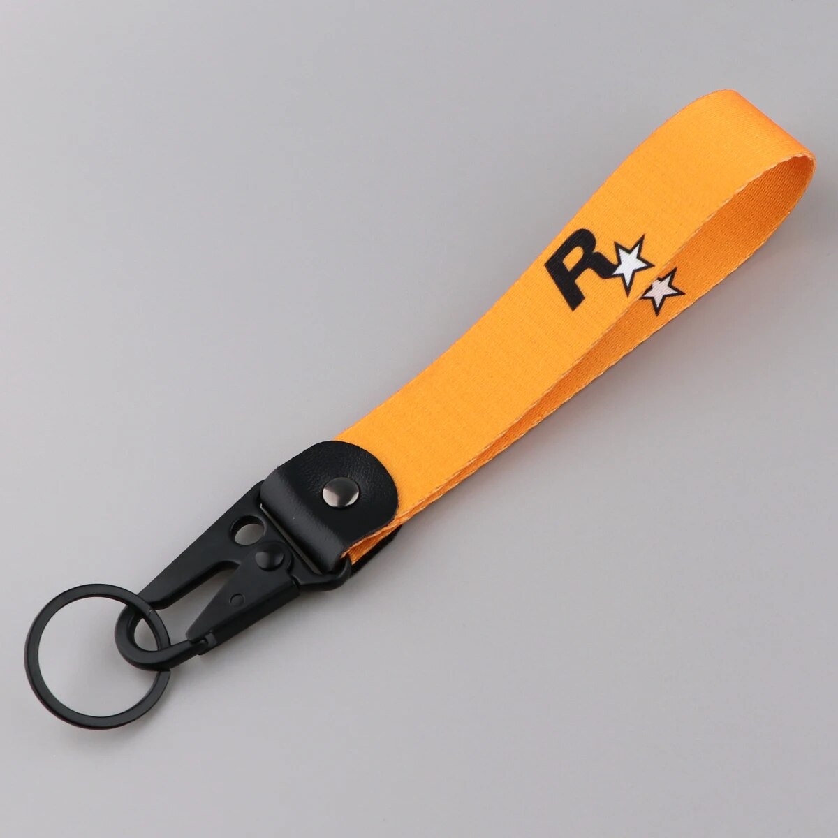 R Star Wrist Lanyard Keychain with Keyring Clip