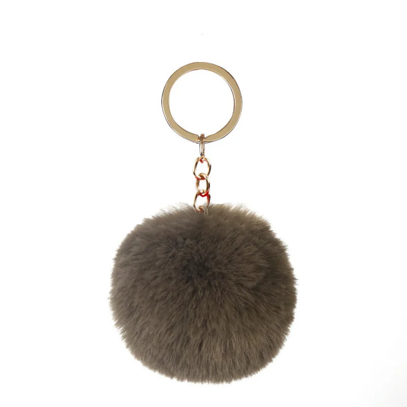 Fur Grey Keyring Keychain