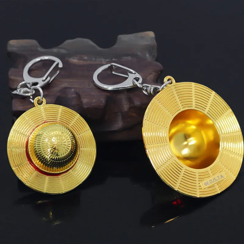 One  Piece 'Straw Hat' Keyring Metal Keychain