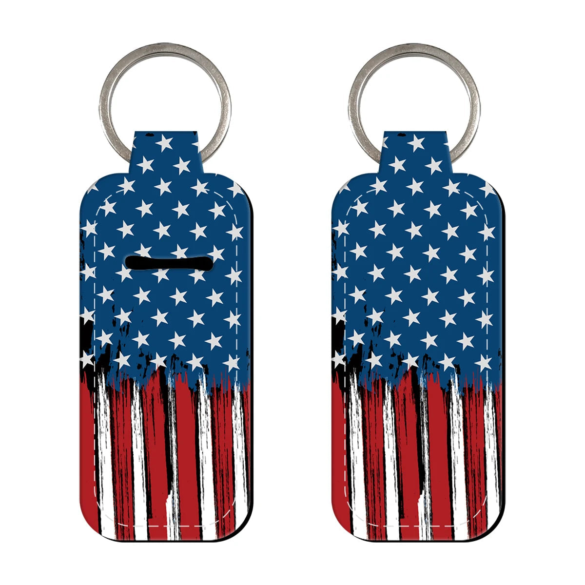 Vintage Flags of America Lipstick Holder Keychain