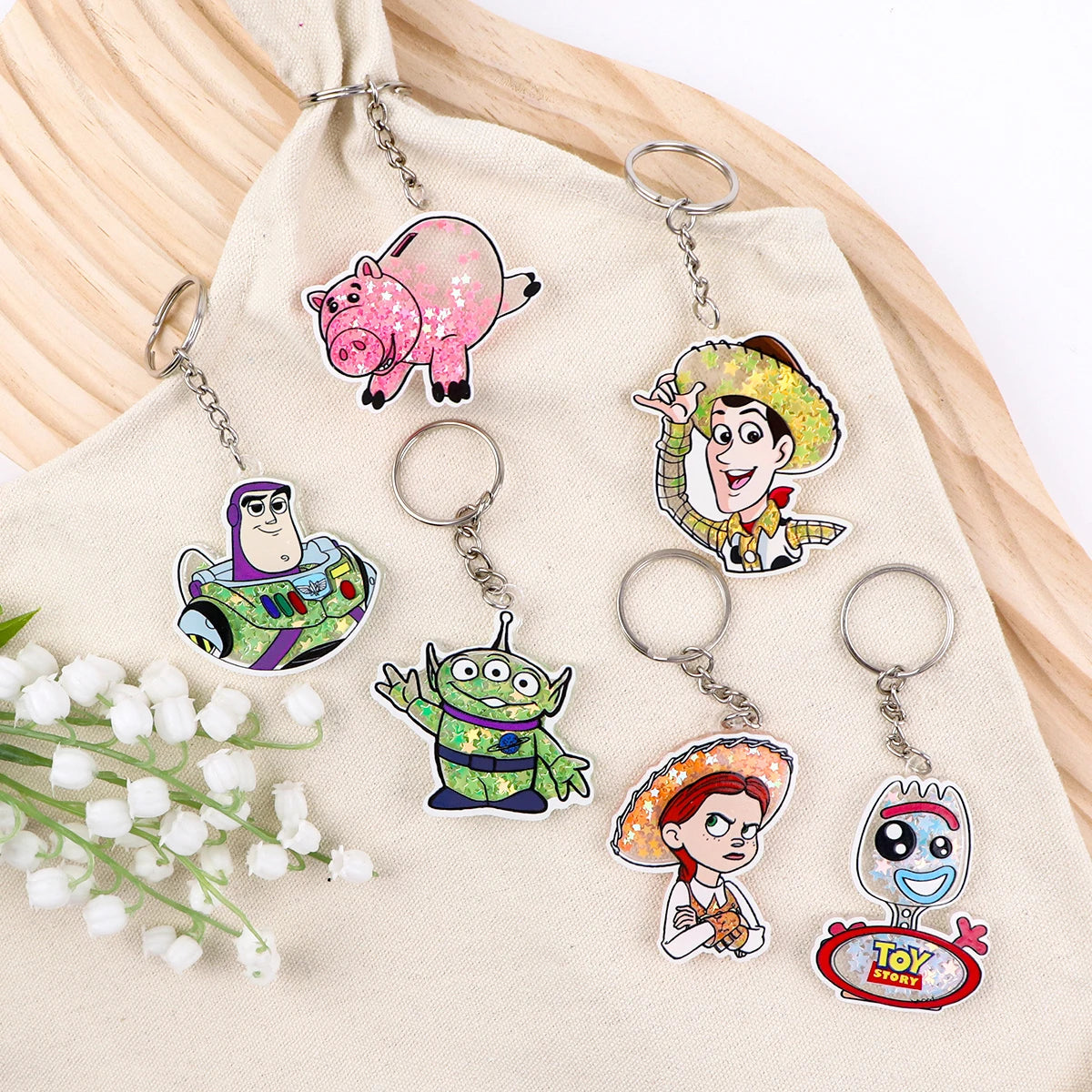 Zootopia Judy Hopps Glitter Star Acrylic Keyring Keychain