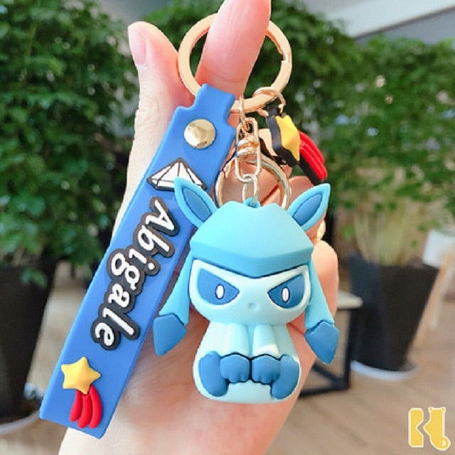 Pokemon 'Glaceon' Keyring PVC Keychain