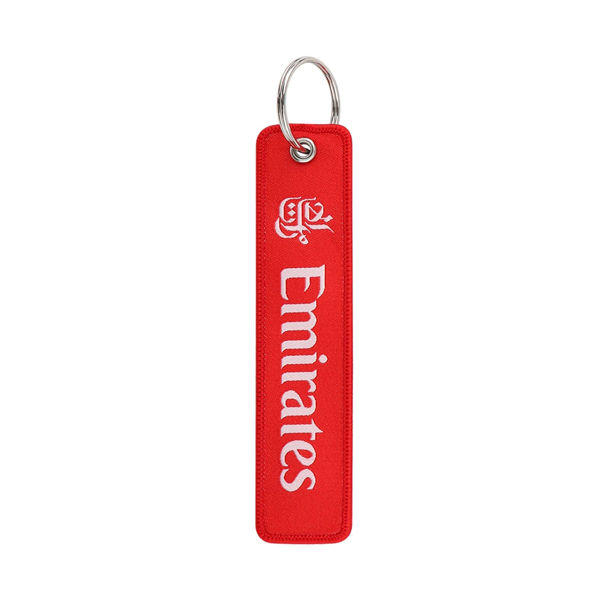 Airline Tag 'Emirates' Embroidered Keyring Keychain