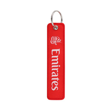 Airline Tag 'Emirates' Embroidered Keyring Keychain