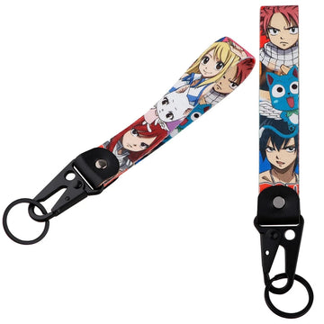 Fairy Tail Wrist Lanyard Keychain with Keyring Clip