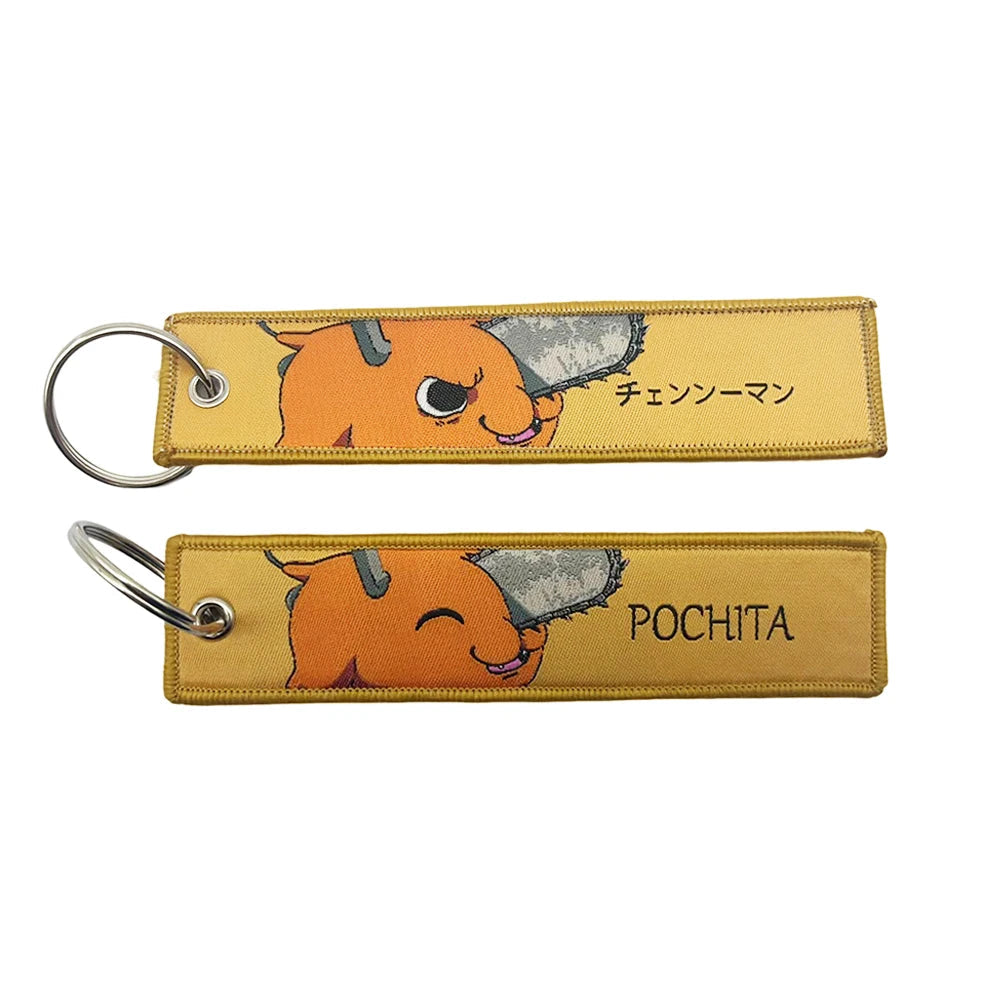 Chainsaw Man 'Pochita' Embroidered Keychain