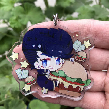 JoJo's Bizarre Adventure 'Josuke Higashikata | Burger' Keyring Acrylic Keychain