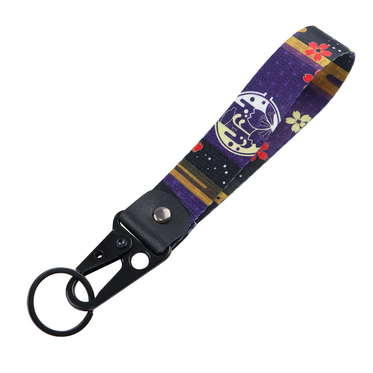 Flowers 'Symbolic Daisy' Wrist Lanyard Keyring Clip Keychain
