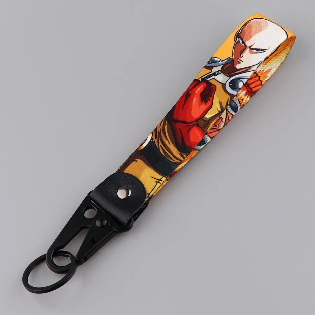 One Punch Man 'Saitama' Wrist Lanyard Keychain with Keyring Clip