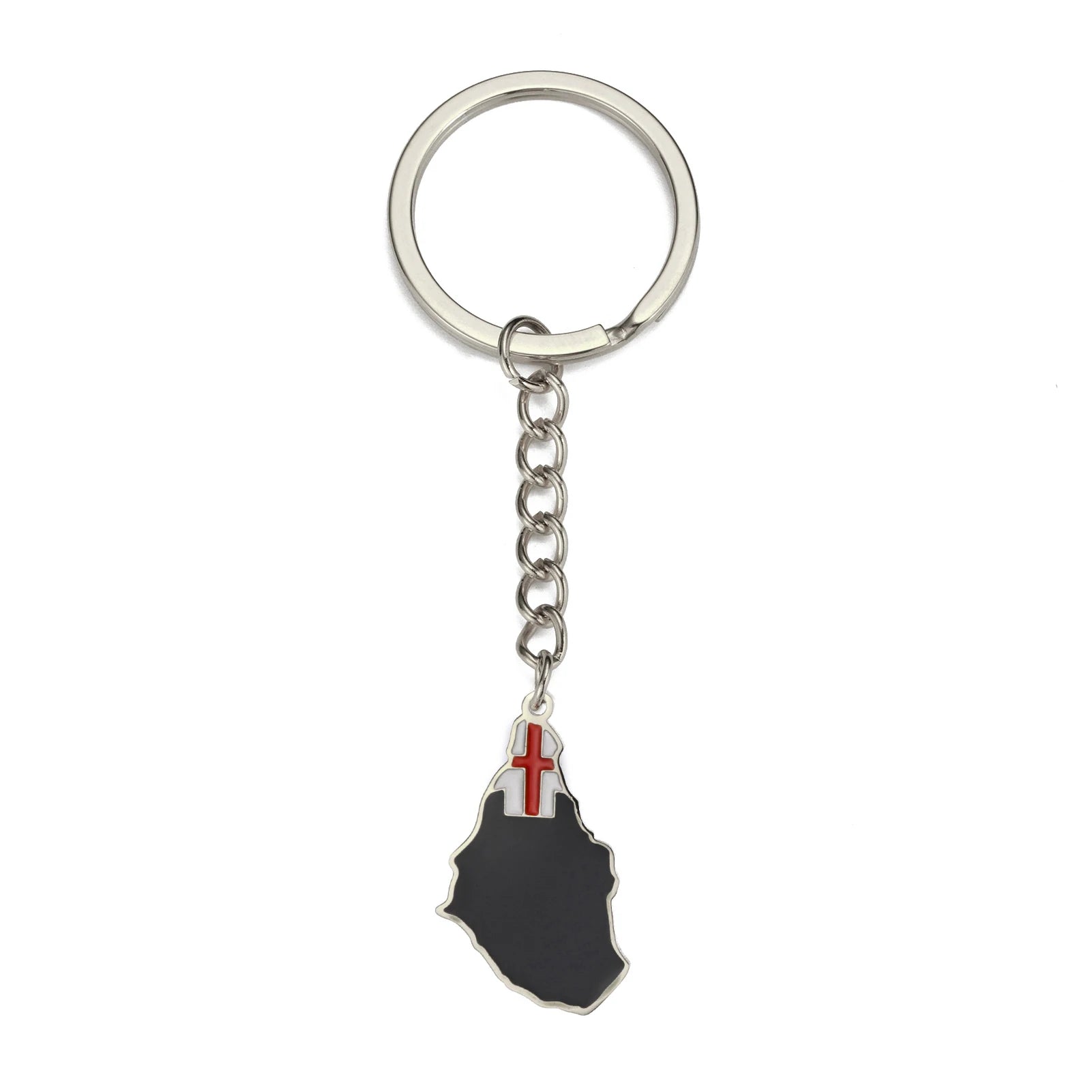 Flag Map 'Montserrat' Keyring Metal Keychain