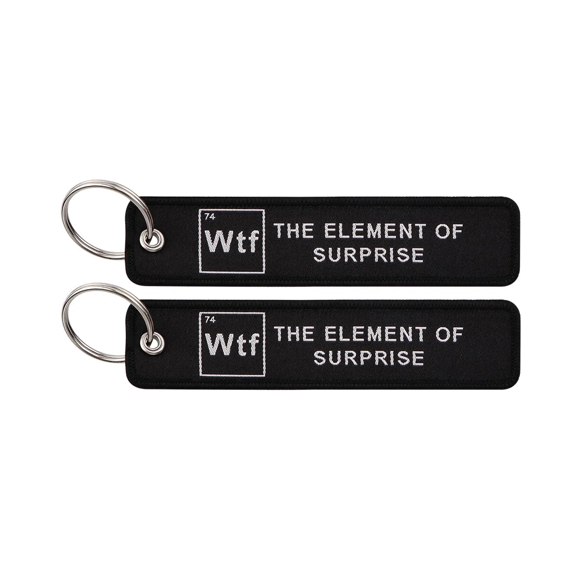 Wtf the Element of Surprise Embroidered Keyring Keychain
